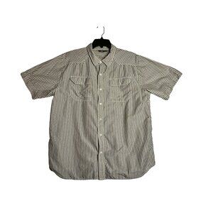 The‎ North Face Short Sleeve Stripe Snap Button Hiking Shirt Mens XL